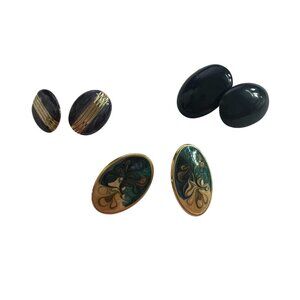 3 Pairs of Women's Vintage Stud Earrings